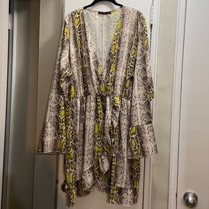 Plus size snakeskin dress